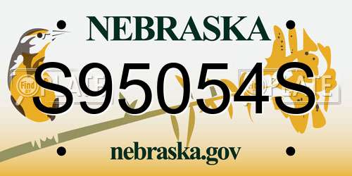 S95054S Nebraska License Plate