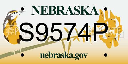 S9574P Nebraska License Plate