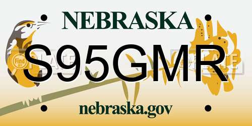 S95GMR Nebraska License Plate