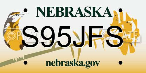 S95JFS Nebraska License Plate
