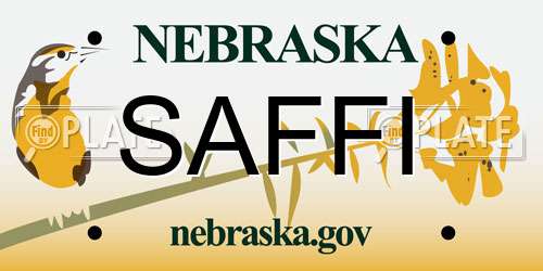 SAFFI Nebraska License Plate