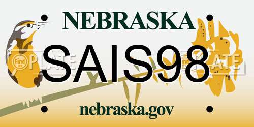 SAIS98 Nebraska License Plate