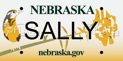 SALLY Nebraska License Plate