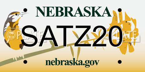 SATZ20 Nebraska License Plate
