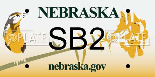 SB2 Nebraska License Plate