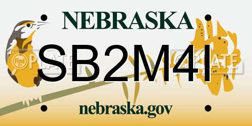 SB2M4I Nebraska License Plate