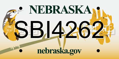 SBI4262 Nebraska License Plate
