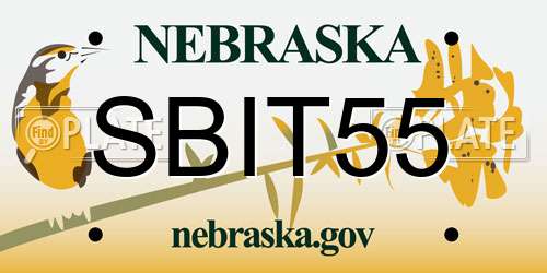 SBIT55 Nebraska License Plate