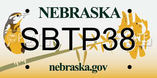 SBTP38 Nebraska License Plate