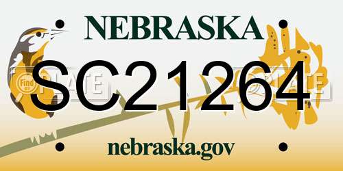 SC21264 Nebraska License Plate