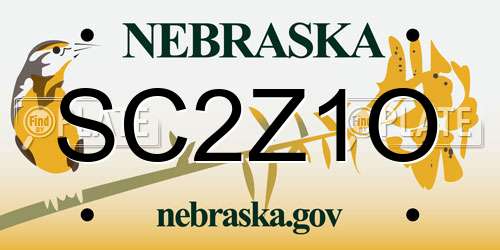 SC2Z1O Nebraska License Plate