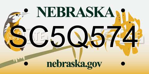 SC5Q574 Nebraska License Plate