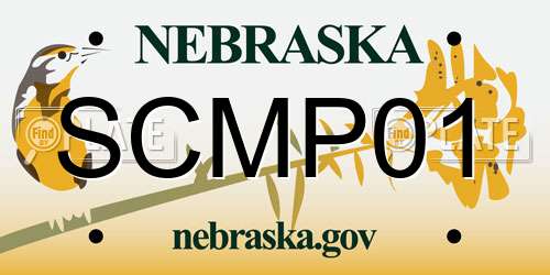 SCMP01 Nebraska License Plate