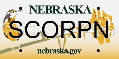 SCORPN Nebraska License Plate