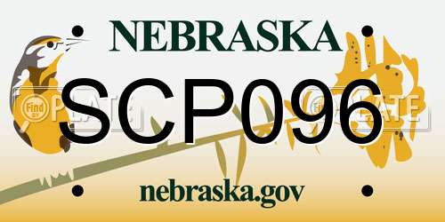 SCP096 Nebraska License Plate