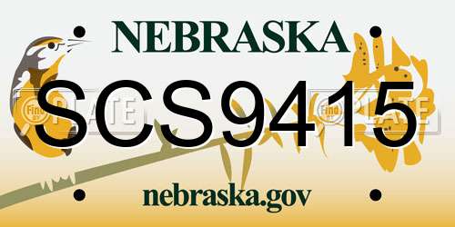 SCS9415 Nebraska License Plate