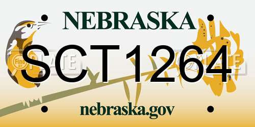 SCT1264 Nebraska License Plate