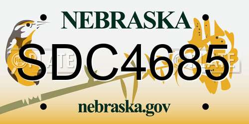 SDC4685 Nebraska License Plate