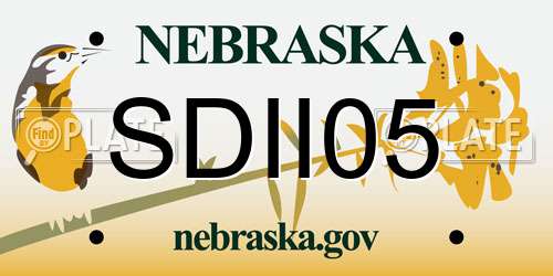 SDII05 Nebraska License Plate