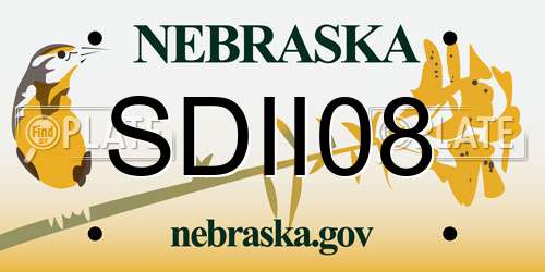 SDII08 Nebraska License Plate