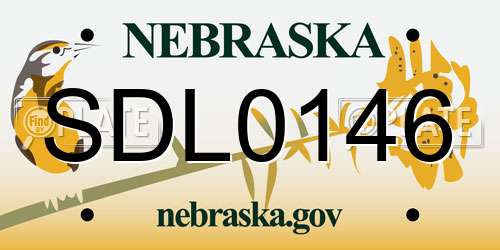 SDL0146 Nebraska License Plate