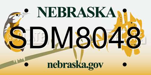 SDM8048 Nebraska License Plate