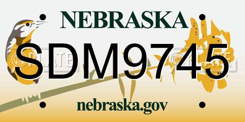 SDM9745 Nebraska License Plate