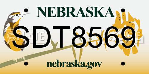 SDT8569 Nebraska License Plate