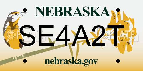 SE4A2T Nebraska License Plate