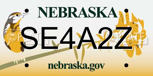 SE4A2Z Nebraska License Plate