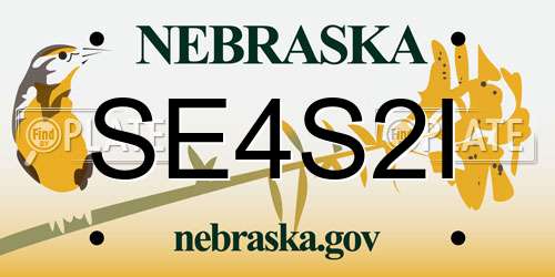 SE4S2I Nebraska License Plate