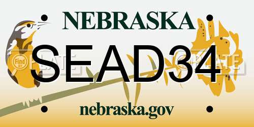 SEAD34 Nebraska License Plate
