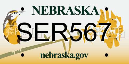 SER567 Nebraska License Plate