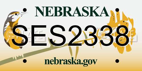 SES2338 Nebraska License Plate