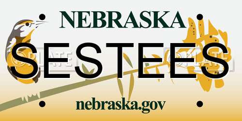 SESTEES Nebraska License Plate