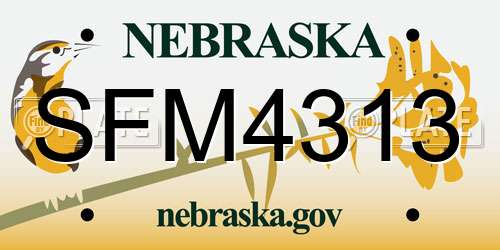 SFM4313 Nebraska License Plate