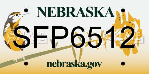 SFP6512 Nebraska License Plate