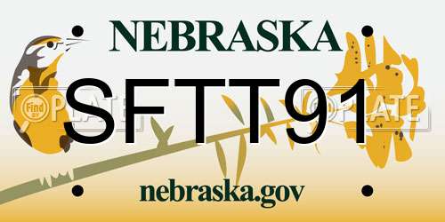 SFTT91 Nebraska License Plate