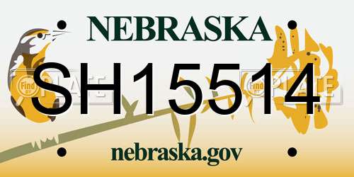 SH15514 Nebraska License Plate