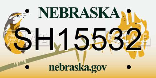 SH15532 Nebraska License Plate