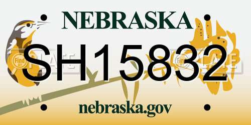 SH15832 Nebraska License Plate