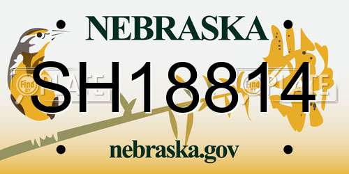SH18814 Nebraska License Plate