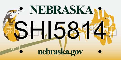 SHI5814 Nebraska License Plate