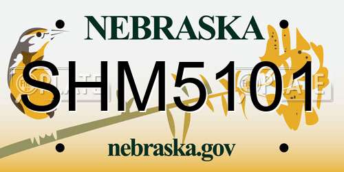 SHM5101 Nebraska License Plate