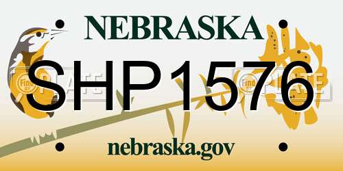 SHP1576 Nebraska License Plate
