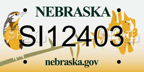 SI12403 Nebraska License Plate