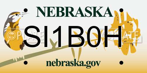 SI1B0H Nebraska License Plate