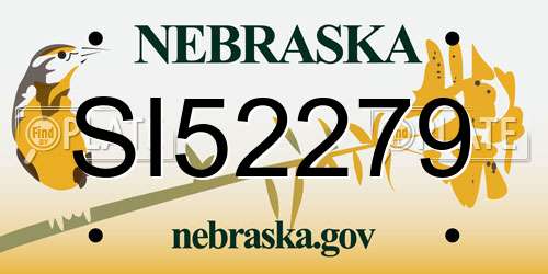 SI52279 Nebraska License Plate