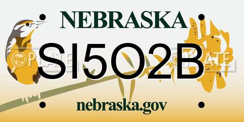 SI5O2B Nebraska License Plate