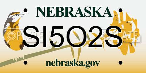 SI5O2S Nebraska License Plate